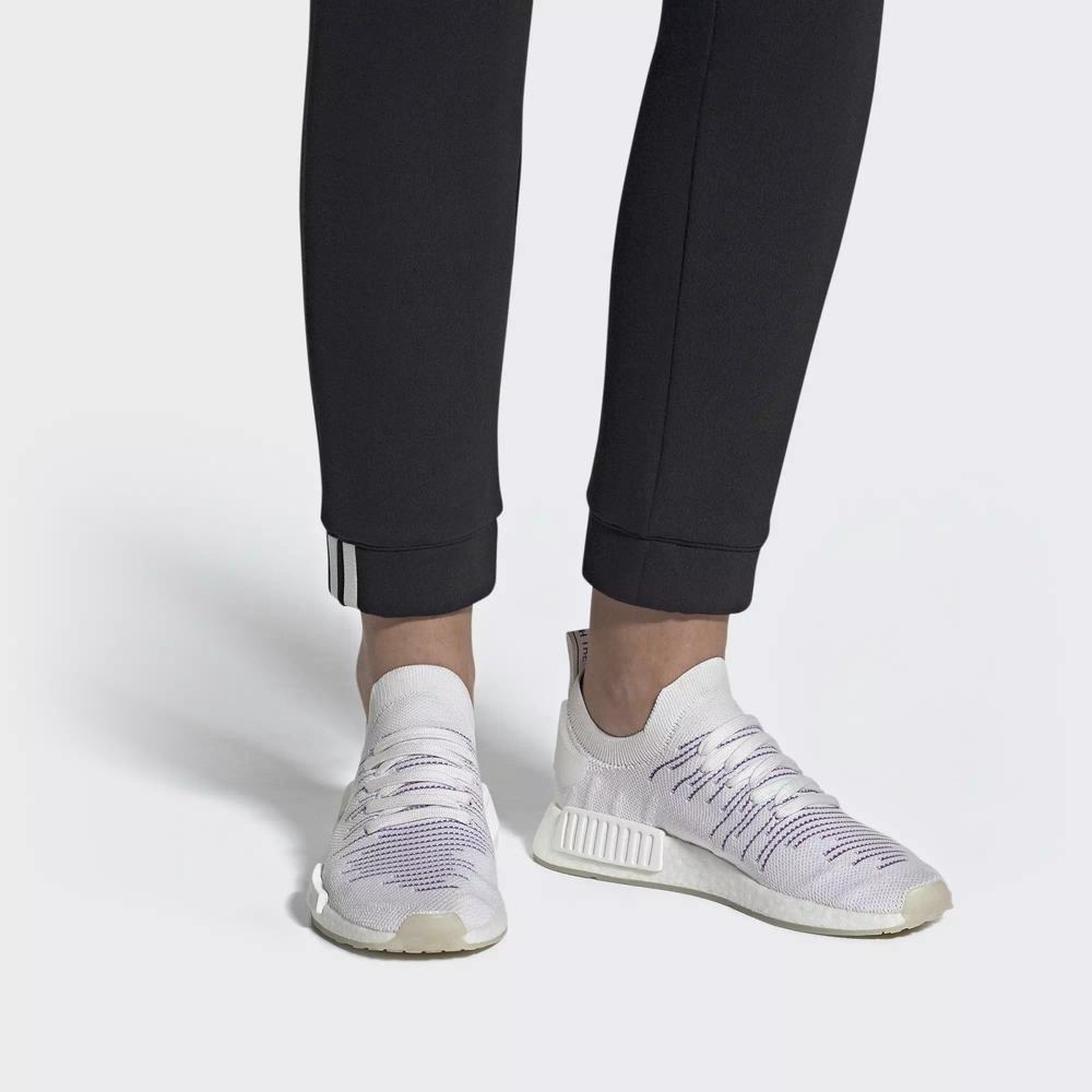 Adidas NMD R1 STLT Primeknit Tenis Blancos Para Mujer (MX-91449)